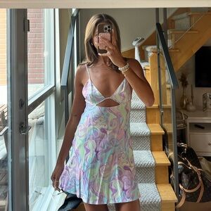 zara pastel mini dress